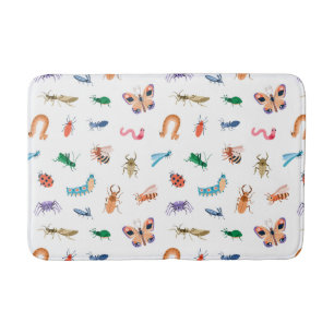 Tapis De Bain Motif d'insectes coloré mignon