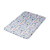 Tapis De Bain Motif d'oiseau d'hiver d'art populaire (Angle)
