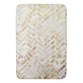 Tapis De Bain Motif d'or moderne en détresse - Herringbone (devant Vertical)