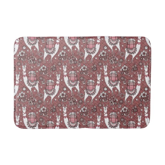 Tapis De Bain Motif drôle de lamas (Devant)