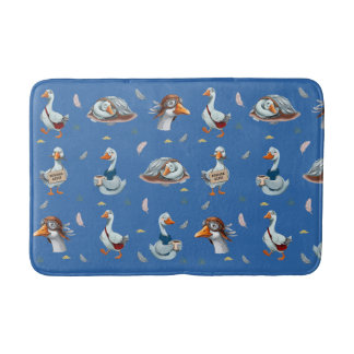 Tapis De Bain Motif drôle d'oies – Impression fantaisiste d'oie