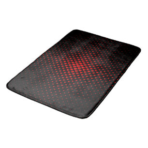 Tapis De Bain Motif du coeur de demi-teinte noir et rouge