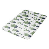 Tapis De Bain Motif du désert de cactus foncé rustique (Angle)
