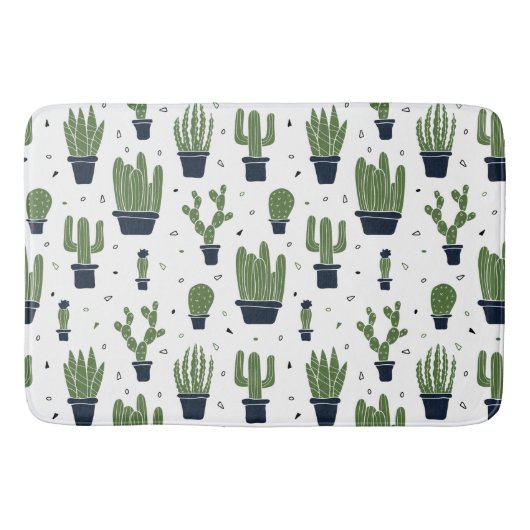 Tapis De Bain Motif du désert de cactus foncé rustique (Devant)