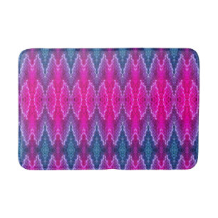 Tapis De Bain Motif du kaléidoscope rose et bleu