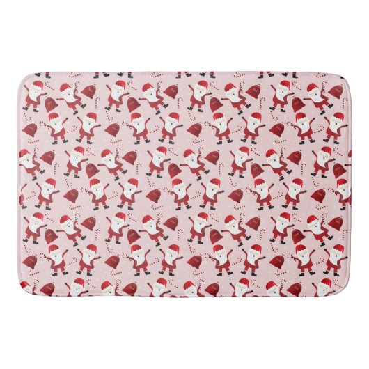 Tapis De Bain Motif du Père Noël Rouge Blanc (Devant)