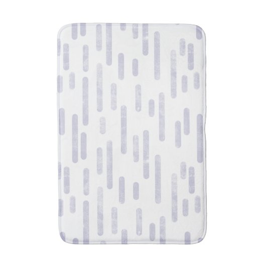 Tapis De Bain Motif Dusty Purple sur lignes arrondies blanches (Devant (Vertical))
