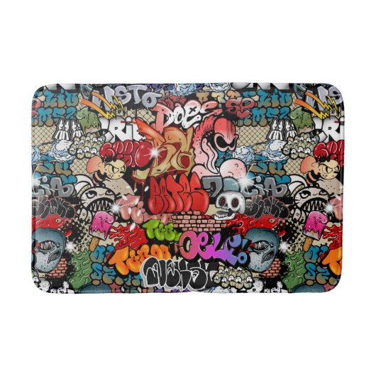 Tapis De Bain Motif dynamique urbain d'art de graffiti d'art de (Devant)