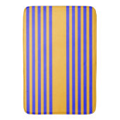 Tapis De Bain Motif électrique bleu et jaune cinq bandes (devant Vertical)