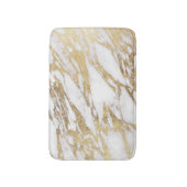 Tapis De Bain Motif élégant chic de marbre de blanc et d'or (Devant (Vertical))