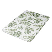 Tapis De Bain Motif élégant de trèfle vert (Angle)