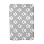 Tapis De Bain Motif empreinte de patte gris et blanc (Devant (Vertical))
