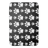 Tapis De Bain Motif, Empreintes de pattes, pattes de chien, noir (devant Vertical)