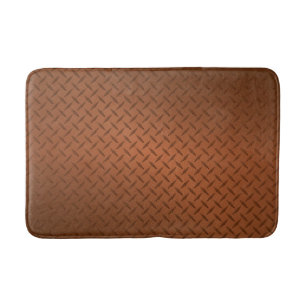 Tapis De Bain Motif en cuivre Diamondplate