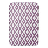 Tapis De Bain Motif en diamant blanc et mauve (devant Vertical)