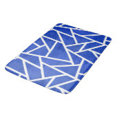 Tapis De Bain Motif en mosaïque bleue et blanche (Angle)
