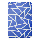 Tapis De Bain Motif en mosaïque bleue et blanche (devant Vertical)