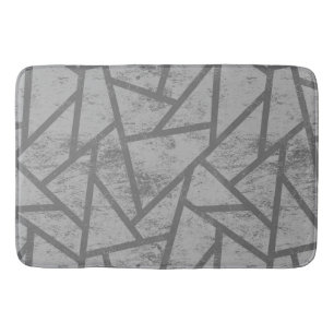 Tapis De Bain Motif en mosaïque gris