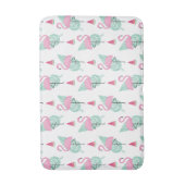 Tapis De Bain Motif en pastel de Flamant rose et de pastèque (Devant (Vertical))