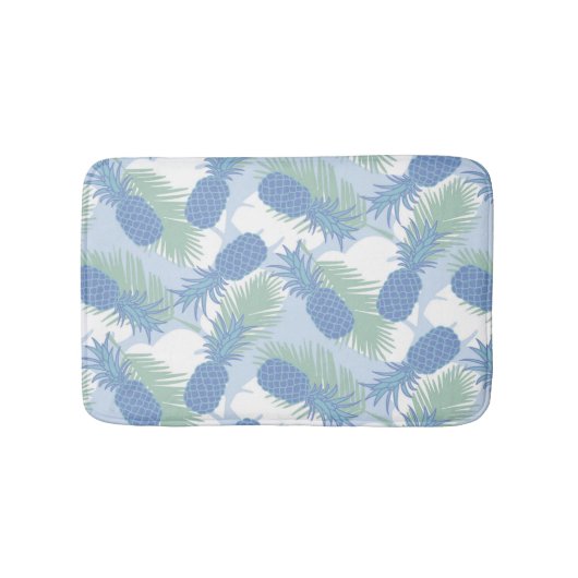 Tapis De Bain Motif en pastel tropical d'ananas (Devant)