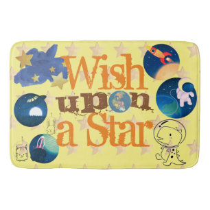 Tapis De Bain Motif Espace Extra-Atmosphérique Mignon Souhaiter
