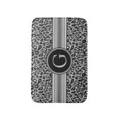 Tapis De Bain Motif et monogramme Silver Leopard tendance (Devant (Vertical))