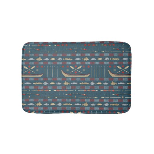 Tapis De Bain Motif ethnique de pêche (Devant)