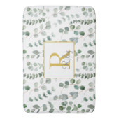 Tapis De Bain Motif Eucalyptus Monogramme (devant Vertical)
