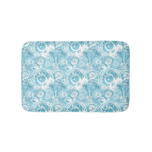 Tapis De Bain motif exotique d'océan (Devant)