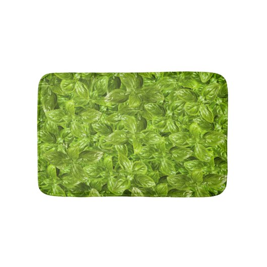 Tapis De Bain Motif Feuille Basil (Devant)