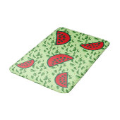 Tapis De Bain Motif feuille et pastèques (Angle)
