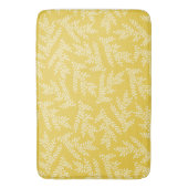 Tapis De Bain Motif Feuille moderne de moutarde jaune (devant Vertical)