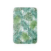 Tapis De Bain Motif Feuille Retro Tropical Green Palm (Devant (Vertical))