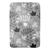 Tapis De Bain Motif Feuille tombé Monochrome sur Grey (devant Vertical)