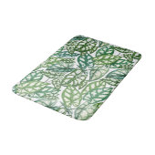 Tapis De Bain Motif Feuille vert tropical (Angle)