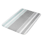 Tapis De Bain Motif Flèche Abstraite moderne bleu et gris (Angle)