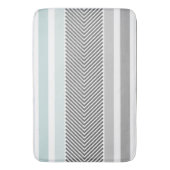 Tapis De Bain Motif Flèche Abstraite moderne bleu et gris (devant Vertical)