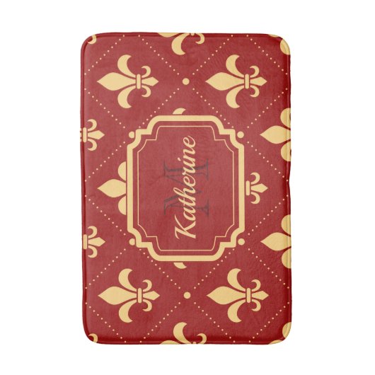 Tapis De Bain Motif Fleur-de-lis (Devant (Vertical))