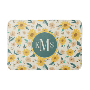 Tapis De Bain Motif Fleur de marguerite jaune