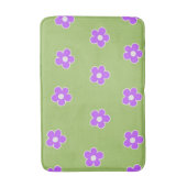 Tapis De Bain Motif Fleur simple et vert rétro (Devant (Vertical))
