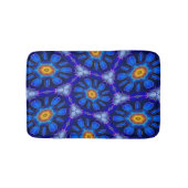Tapis De Bain Motif Fleurs bleues Abstraites (Devant)
