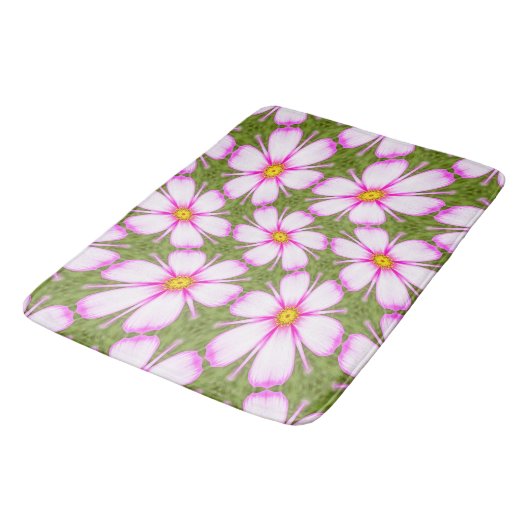 Tapis De Bain Motif Fleurs Cosmos (Angle)