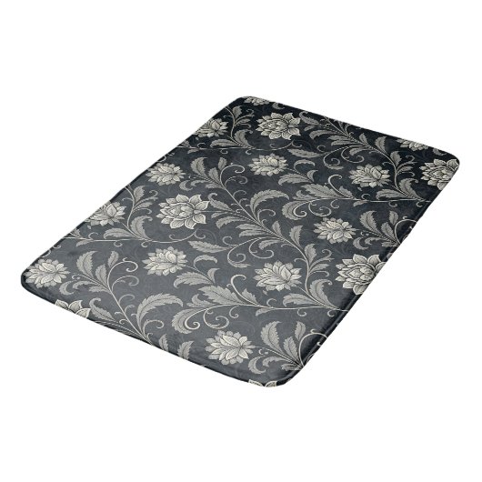 Tapis De Bain Motif Fleurs Gothiques (Angle)