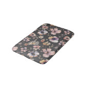 Tapis De Bain Motif Fleurs Sauvages Aquarelle Bohème Triste (Angle)