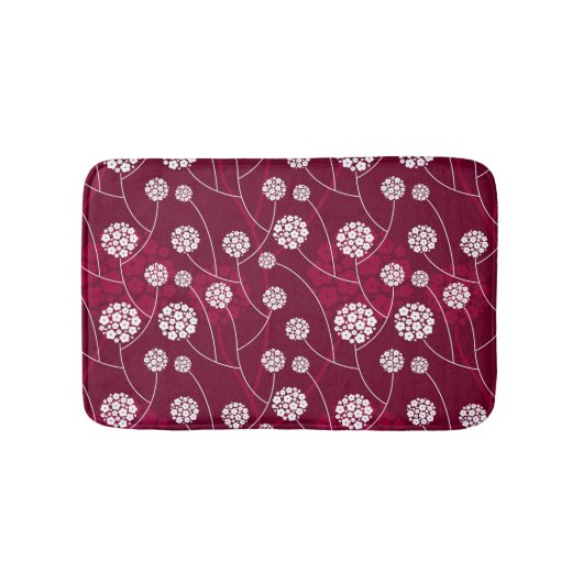 Tapis De Bain Motif floral abstrait (Devant)
