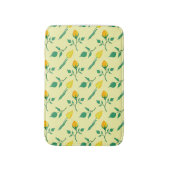 Tapis De Bain Motif floral avec rose jaune et fleurs de tulipe (Devant (Vertical))