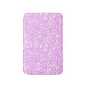 Tapis De Bain Motif floral blanc rose (Devant (Vertical))
