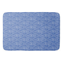 Motif floral bleu de diamant de bigorneau chic