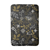 Tapis De Bain Motif floral complexe avec or et blanc (Devant (Vertical))