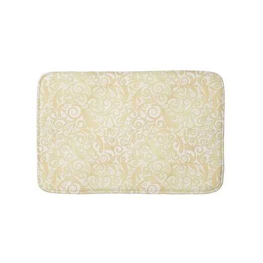 Tapis De Bain Motif floral de feuille d'or (Devant)